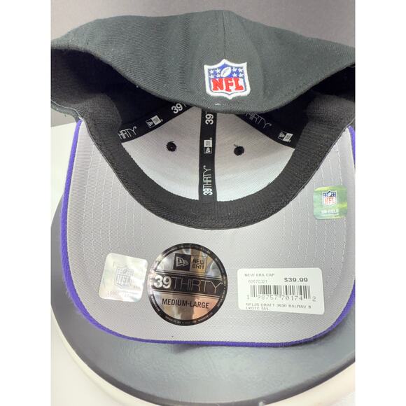 New Era Baltimore Ravens 2025 NFL Draft 59FIFTY A-frame Med/LRG Fitted Hat NEW - Picture 6 of 8